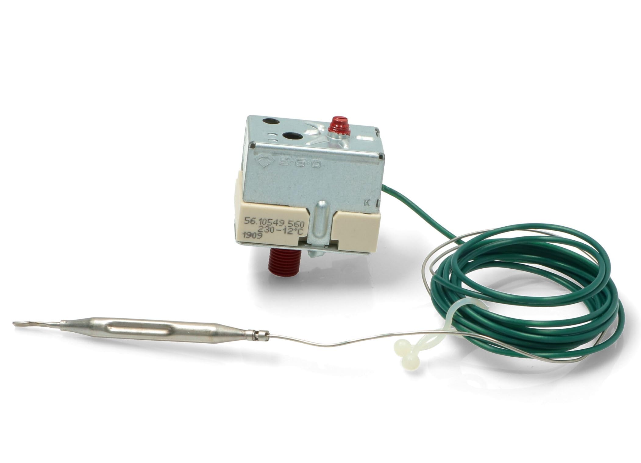 TERMOSTATO FRIGGITRICE 230°C 56.10549.560 MONOFASE Capillare: 740mm. Sonda: Ø6mm, lunghezza 77mm. 16A, 250V.