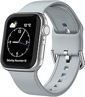 Vista 48 de Correa deportiva para Apple Watch, 49, 46, 45, 44, 42, 41, 40 y 38 mm, correa de silicona suave, cierre clásico, reemplazo para iWatch Series 11