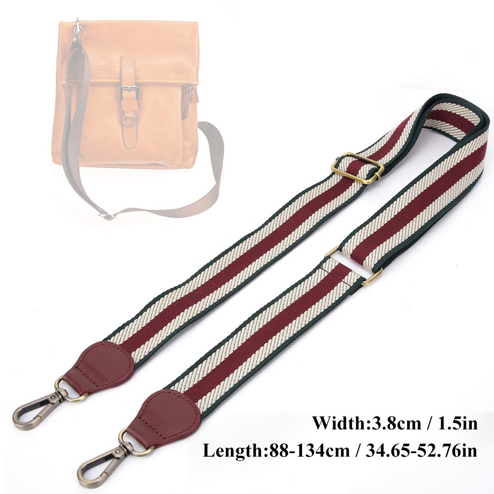 CZHJM 3/6/12 stuks, 120 cm, bruin/roze, zeer dun, verstelbare leren riem met karabijnsluiting, vervanging voor handtas/handtas voor dames