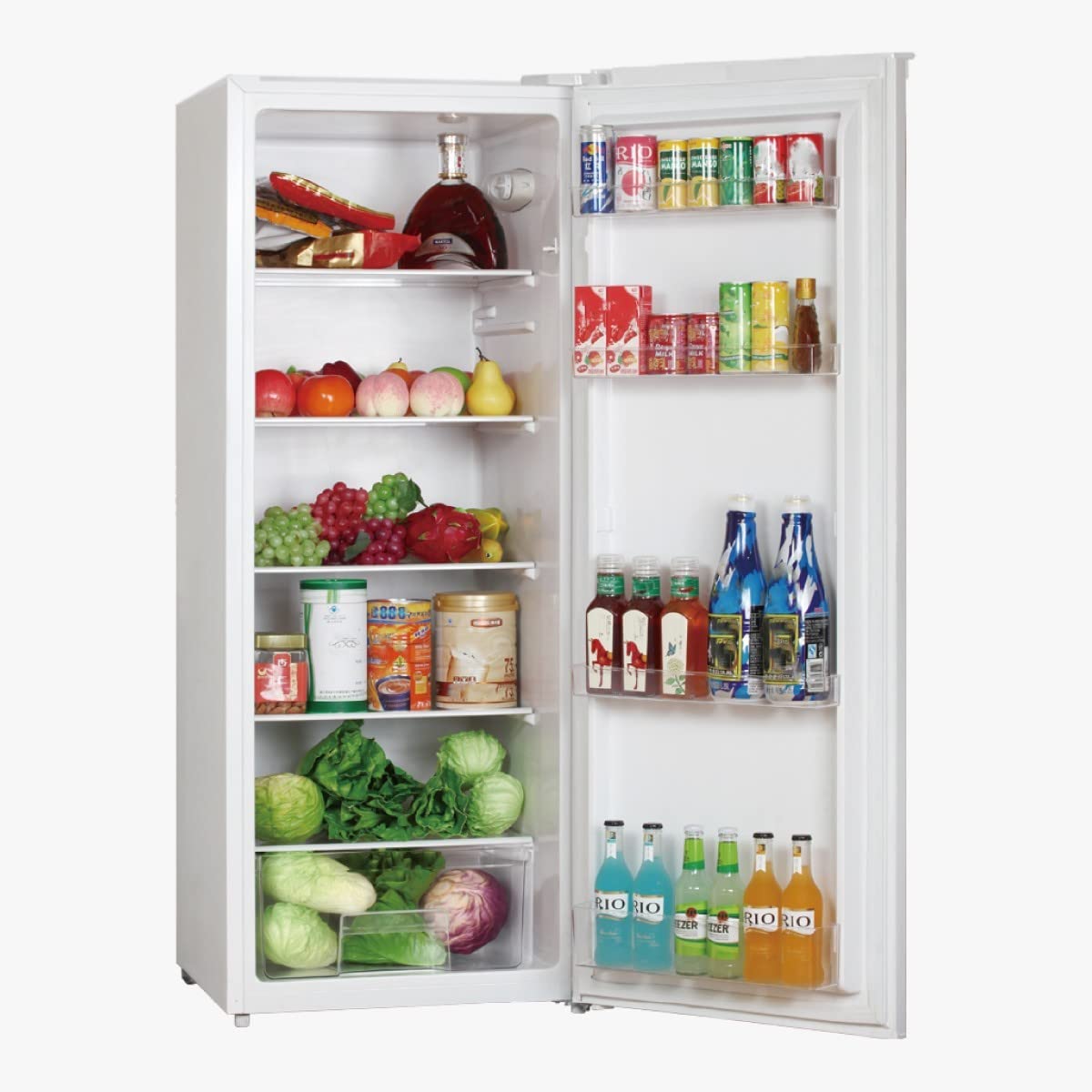 EAS ELECTRIC SMART TECHNOLOGY | EMR145W | Frigorifico Vertical | Blanco | 143x56 cm F | Nevera Portatil | Frigorifico Pequeño 240 L | Clase climática N-ST | Estante Botellas