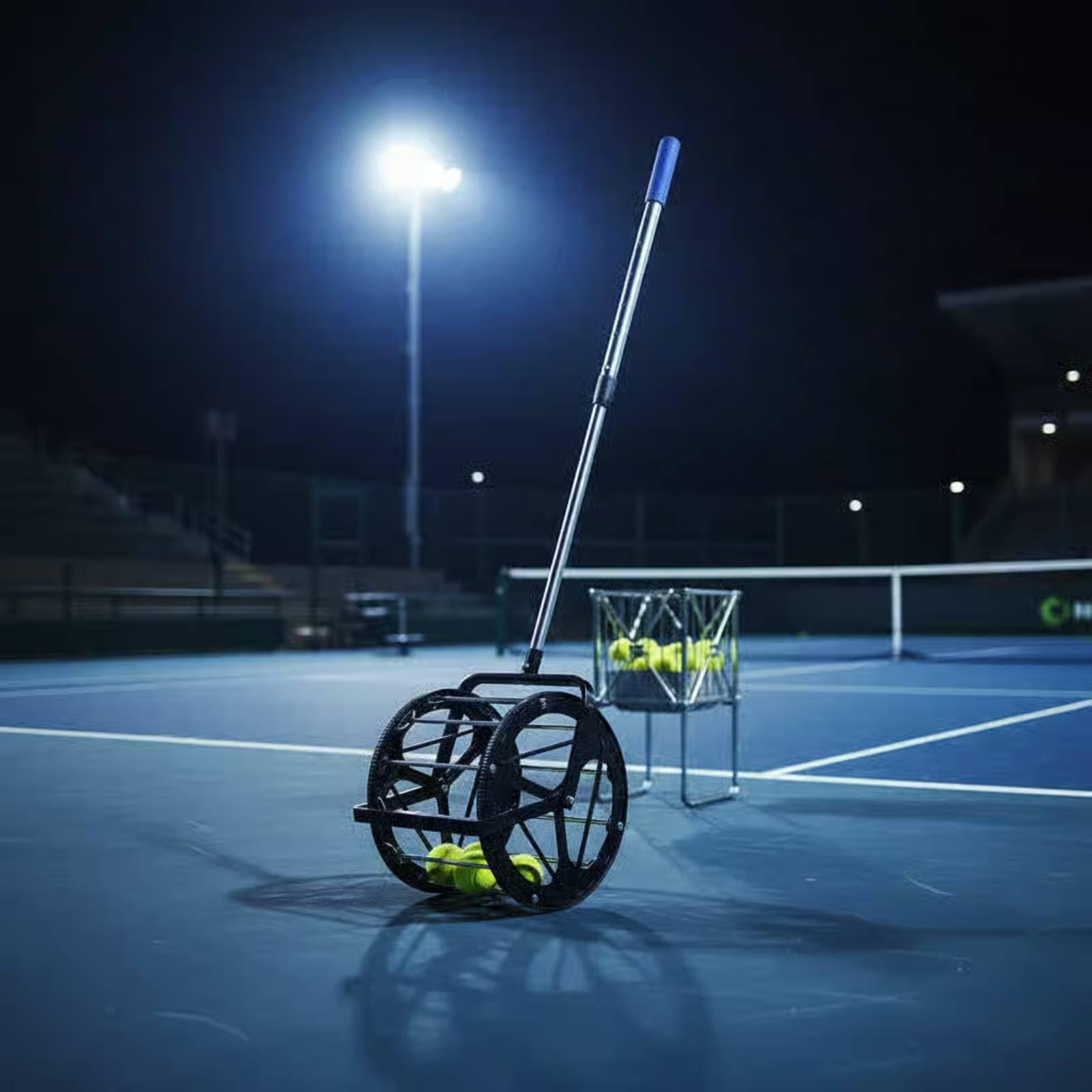 Tennis Ball Collector Raccogli Palline Tennis Pratico Contenitore Regolabile Dispositivo Campo Sportivo Accessorio, style to 2