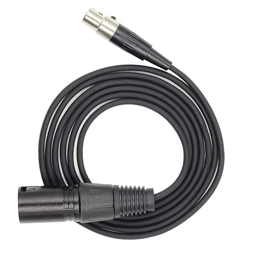 Miniatura 13 de SiYear Cable de micrófono Mini XLR macho a XLR hembra para Blackmagic Pocket 4K Cámara Video Assist 4K, mini cable de audio de solapa Pro de 3 pines