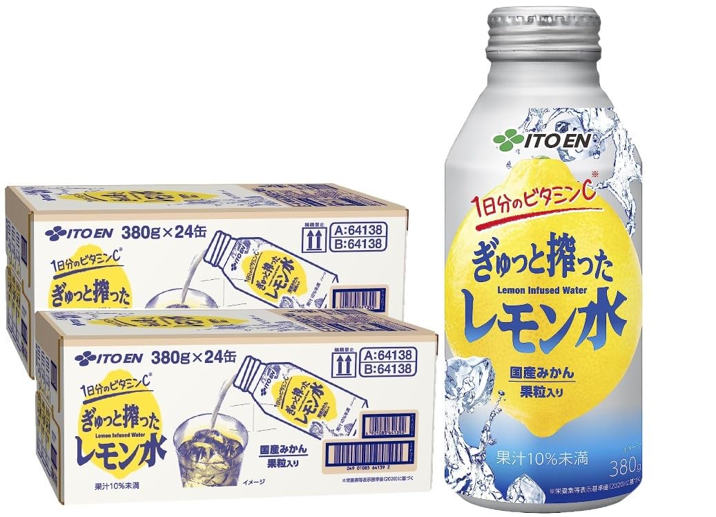 【即日発送】韓国で話題沸騰！レモンボトル2本 ホームケア可能 Amazon.co.jp: 伊藤園 ぎゅっと搾ったレモン水 ボトル缶 380ml×2ケース