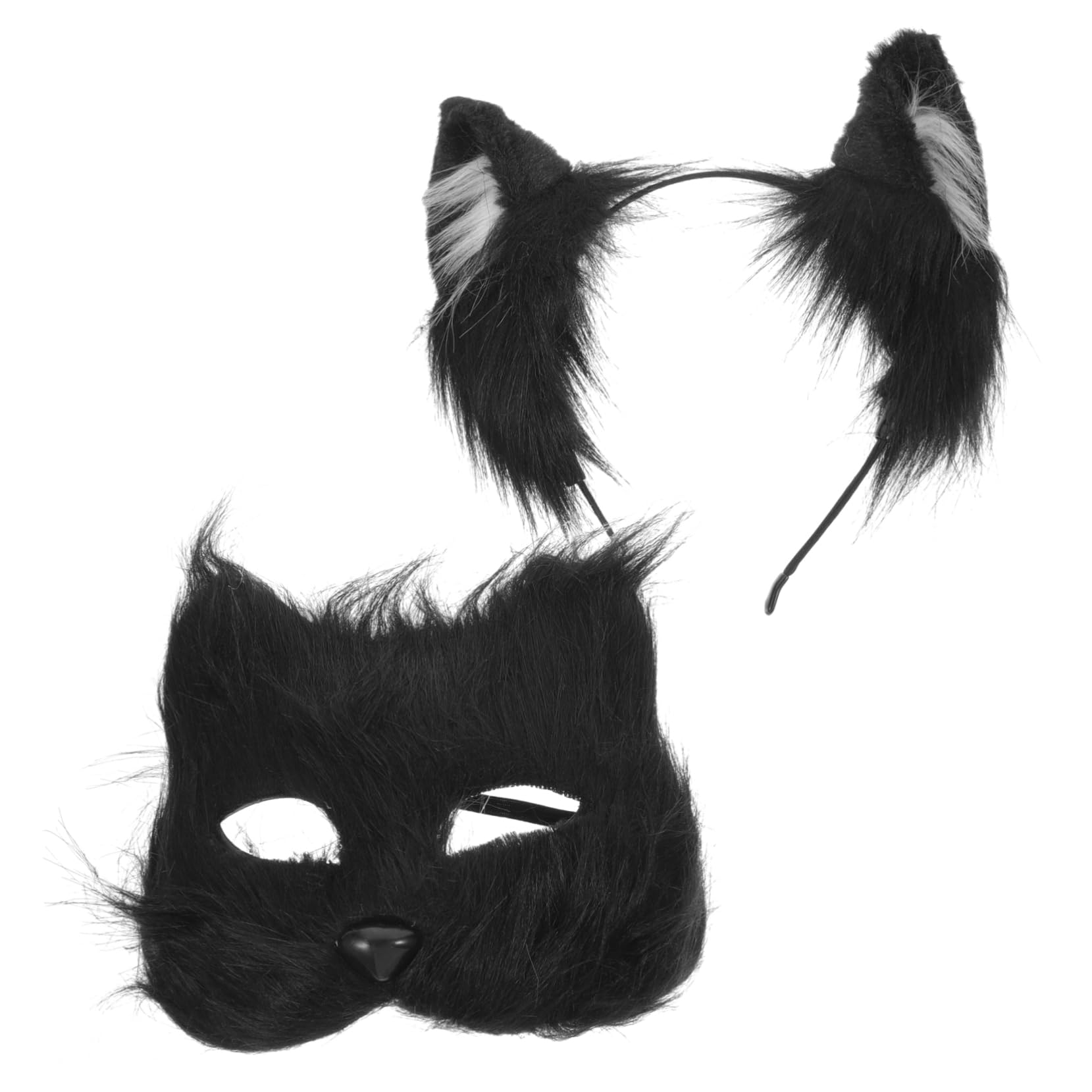 HONMEET Elegant Japanese Mask Headband Set Safe Comfortable for Halloween Cosplay