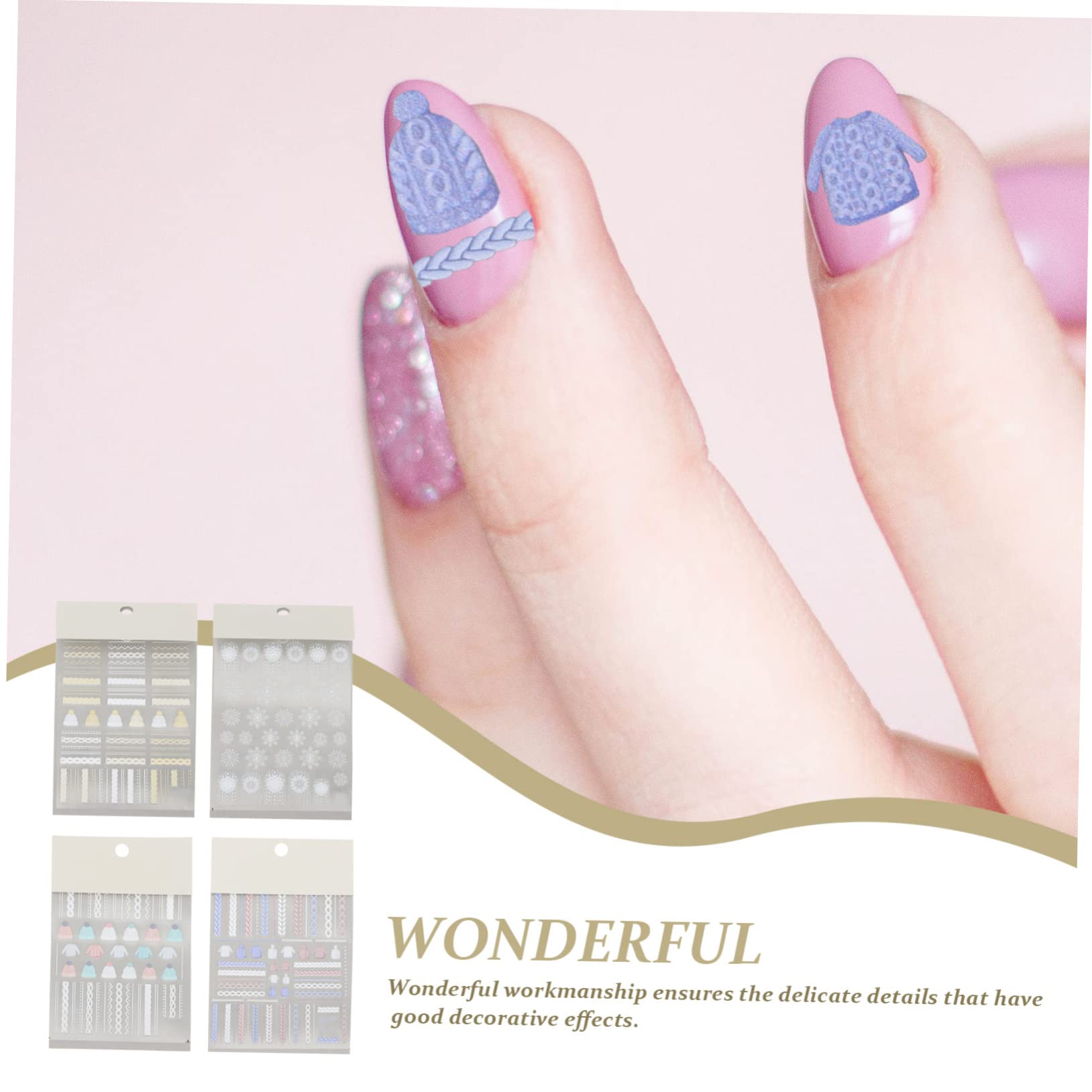 8 Set Adesivi per Unghie Natalizi con e Decorazioni Manicure Festive Design per Nail Art Diy Atmosfera Natalizia