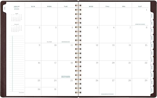 Miniatura 5 de AT-A-GLANCE Agenda 2023-2024 semanal y mensual 8-12 x 11 pulgadas grande colección Signature Navy YP905A20