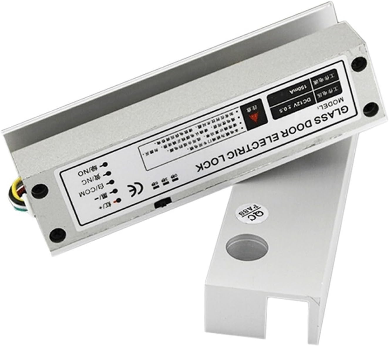 Five Wires Frameless Glass Door Bolt Lock with Delay with Magnetic Single Indicator Light gAccess Control Mortise Lock