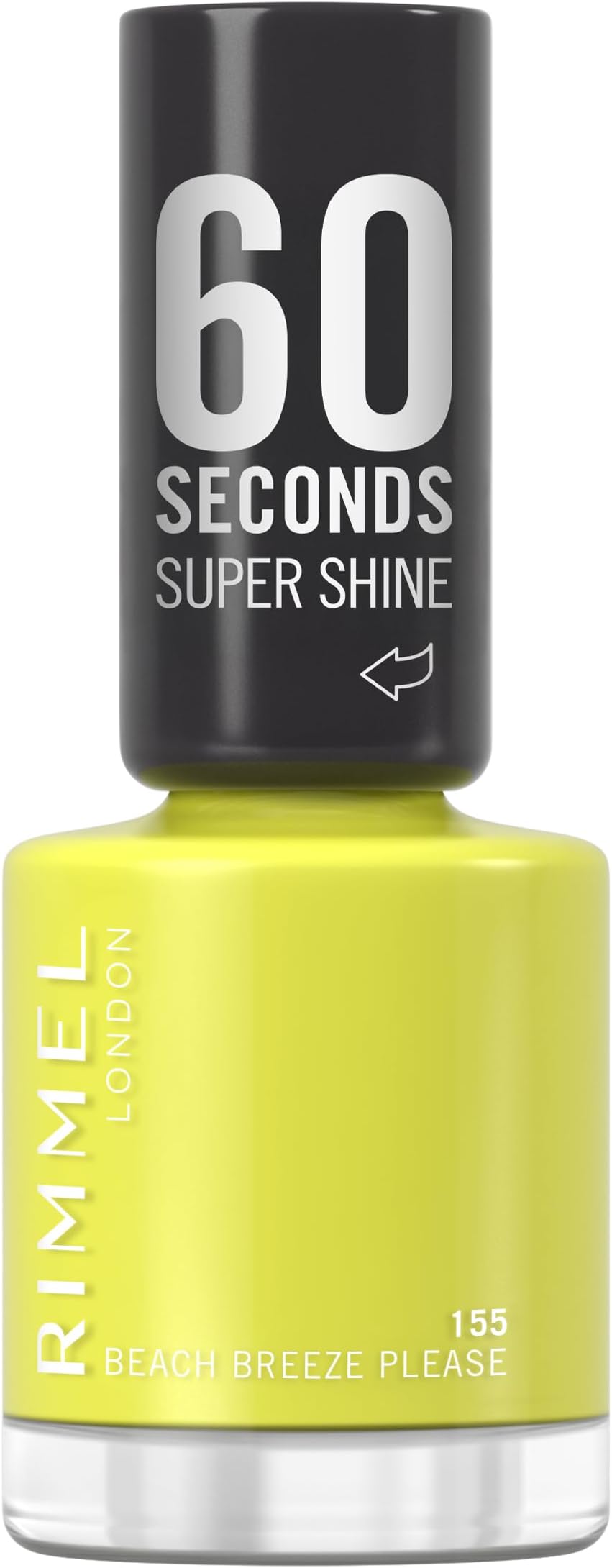 London Colour Your Way 60 Seconds Super Shine Nail Polish - Quick Drying - Resists Chips & Fading, Lasts Up To 10 Days - Precise Application In One Stroke - 155 Beach Breeze Please, 8 ml