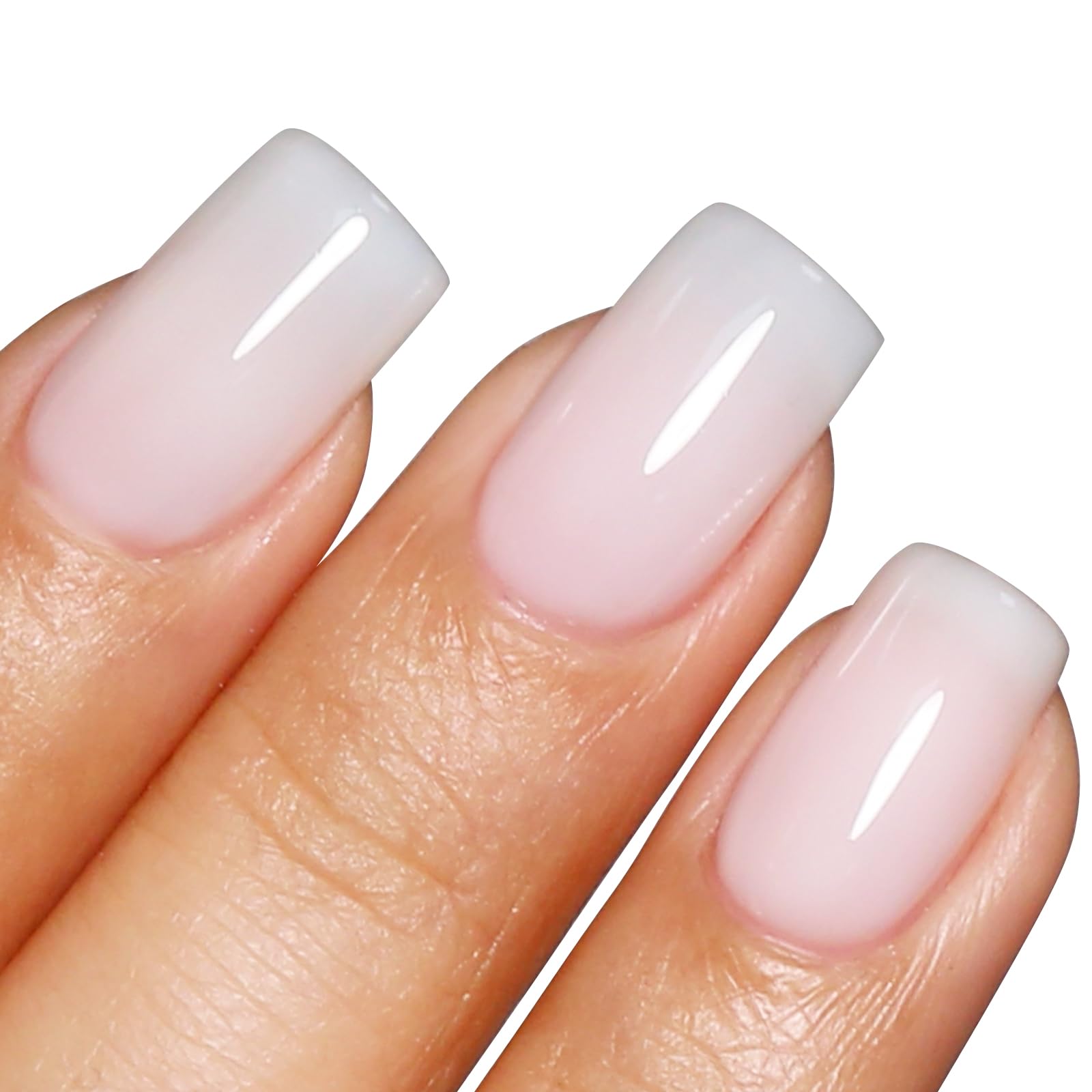 Imtiti Milky White Gel Nail Polish, Jelly White Translucent Nude French Color UV/LED Soak Off Gel Polish für DIY Nail Art Maniküre und Pediküre zu Hause oder im Salon (10 ML)