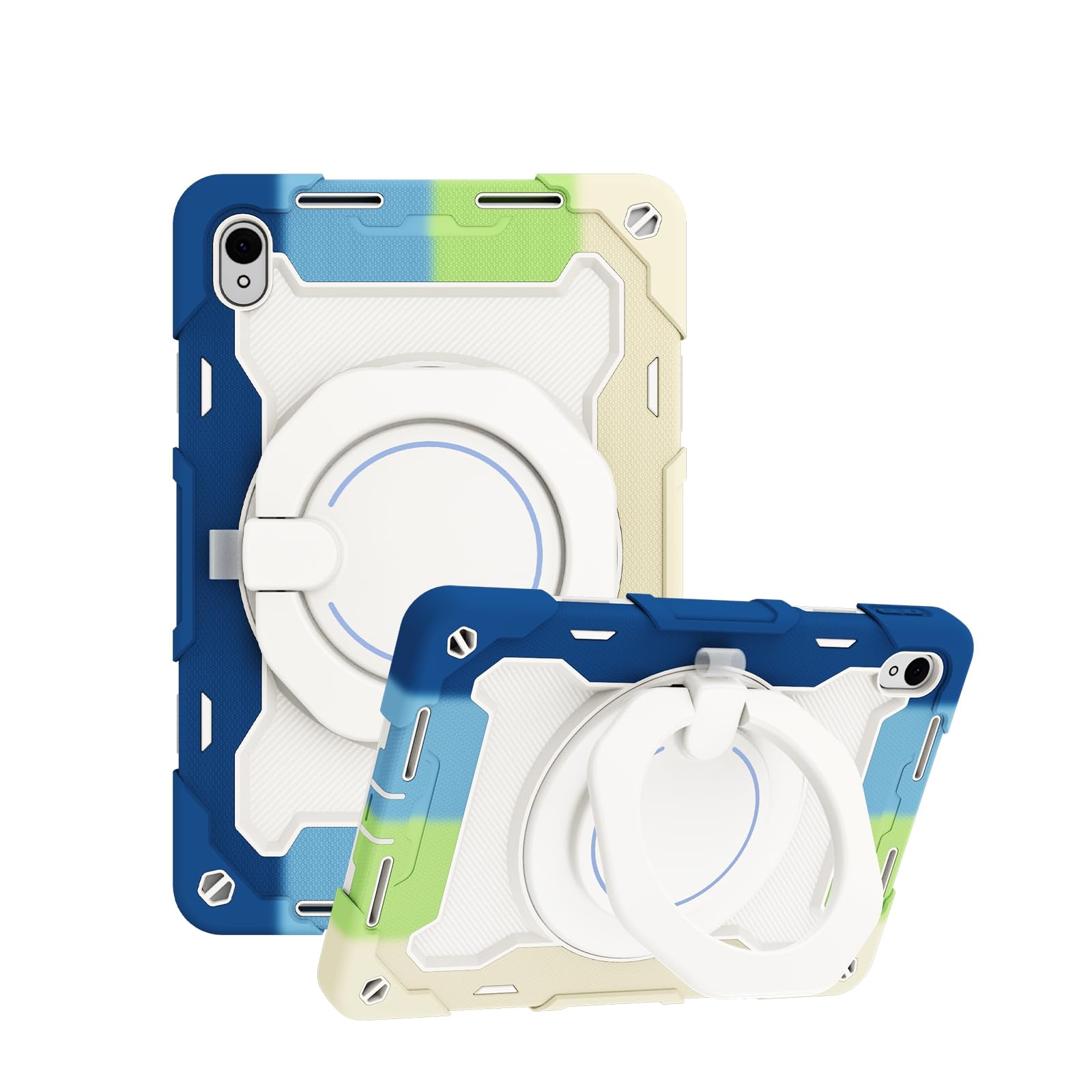 Case for Huawei Matepad SE 11 inch 2024 Case Heavy Duty Full-Body Shockproof Case, PC + Silicone 3-Layers Protective Cover with 360° Rotating Ring