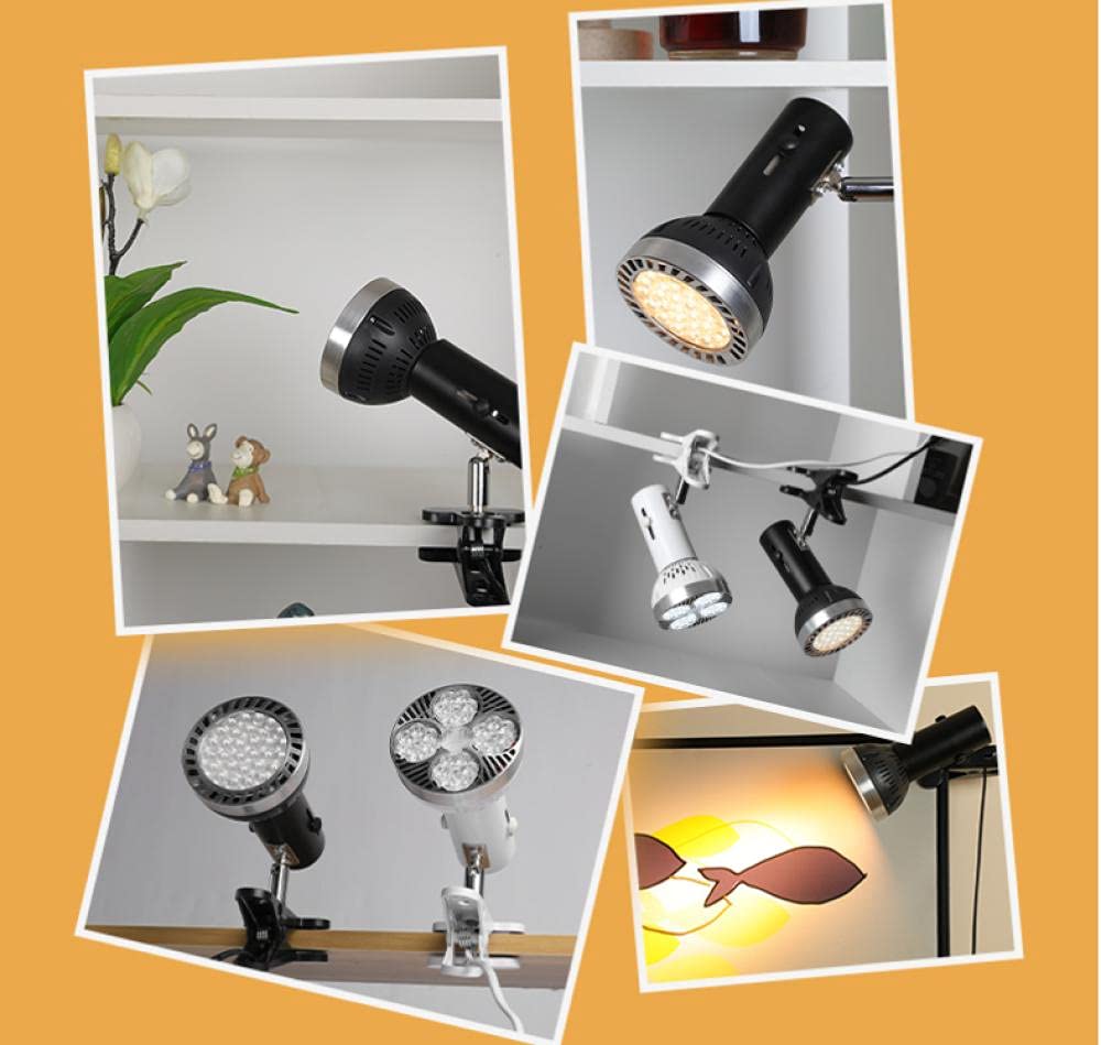 Clip-Lichter Klemmlampe Klemmleuchte Clip Schreibtischlampe Led Super Helle Scheinwerferausstellung Free Kabel Free Punch Bewegliche Clip Tandem Malerei Ausstellung Licht Plug-In-Highlight 40W Black +