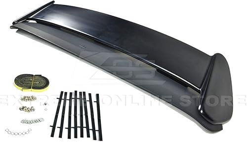 Miniatura 2 de Para Honda Civic EJ6 3Dr Hatchback 1996-2000 | Imprimación de plástico ABS estilo JDM Type-R negro trasero techo superior alerón CTR EK9 Si Type-R