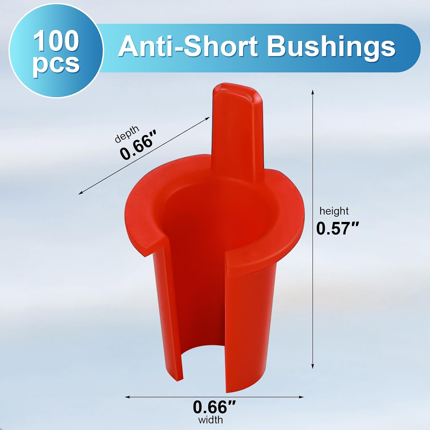 BBTO 100-pack 5/16 Inch Anti-short Bushing 3/8 Inch Electrical Mc/bx Cable Bushing Red Head Electrical Wire Connectors for 14/2-12/2 Mc Cable