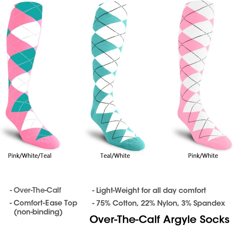 GolfKnickers Argyle Sweater Vest and 3 Sock Set: Mens - Pullover Golf Vest