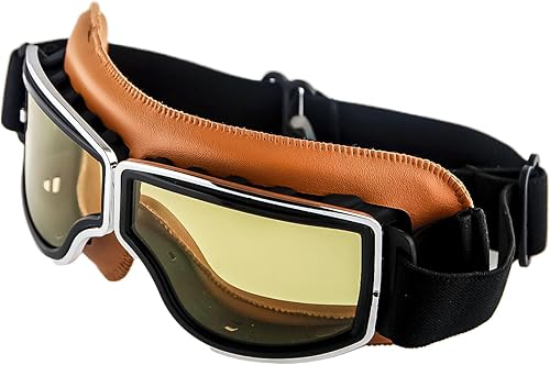 Miniatura 2 de Anteojos de seguridad para motociclismo, motonetas, medio casco clásico para Vespa, estilo aviador, plegable con lentes transparentes