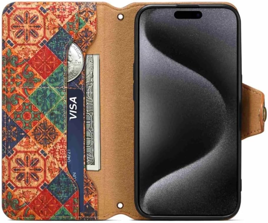 Image of ClickCase for Oneplus 11R 5G Natural Wood Cork Eco-Friendly Printed Vegan Leather Wallet Case Flip Cover with Card Holder & Kickstand,Magnetic Flip Cover for Oneplus 11R 5G (Wooden Winter)