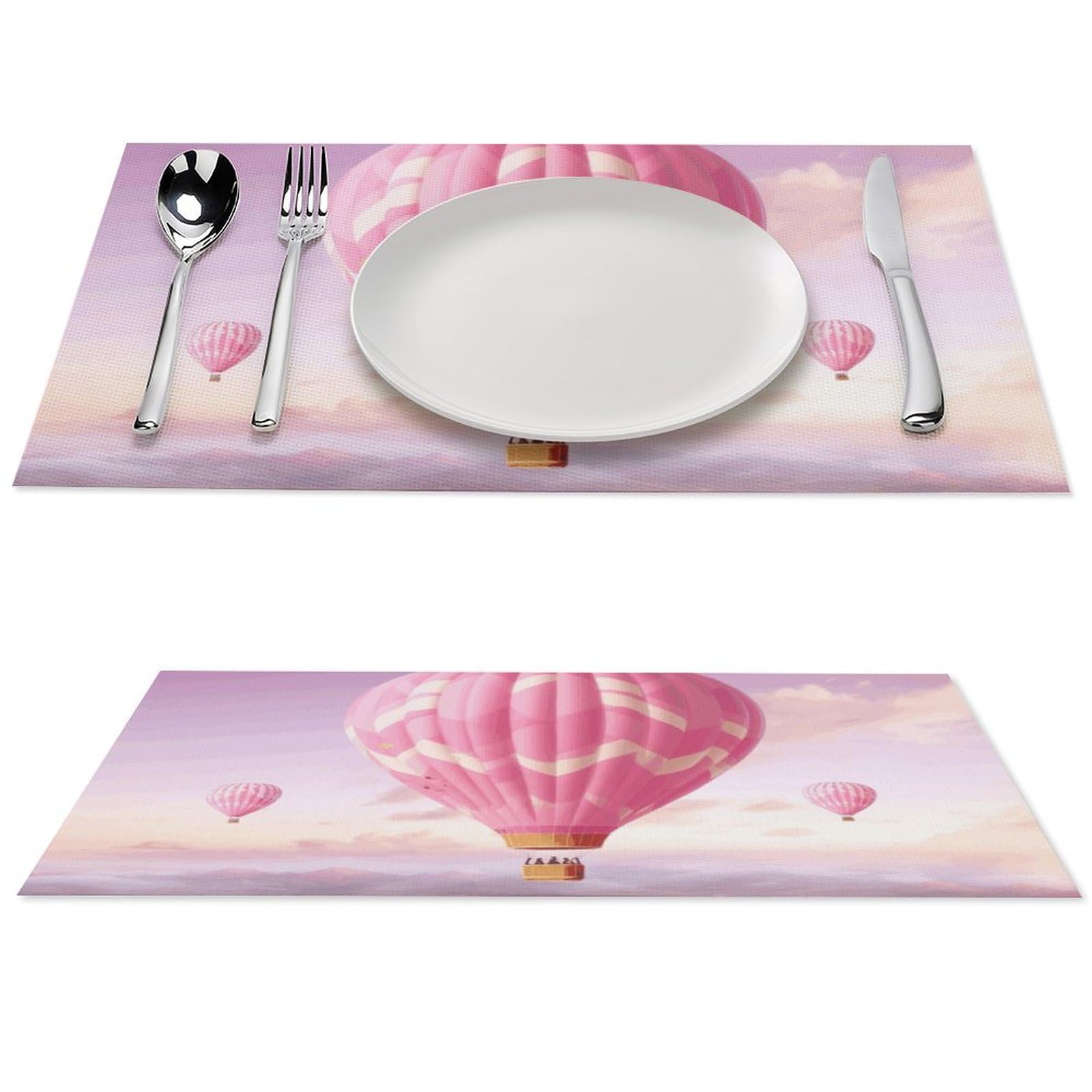 Sets de table en forme de montgolfière pour repas en terrasse et cuisine