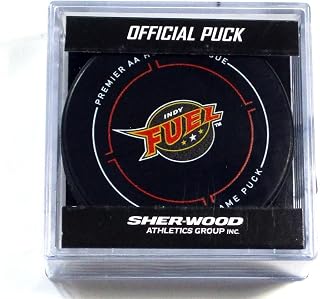 2018 Indy Fuel Logo ECHL 30th Anniversary Official Game Puck New in Cube - Hockey Cards