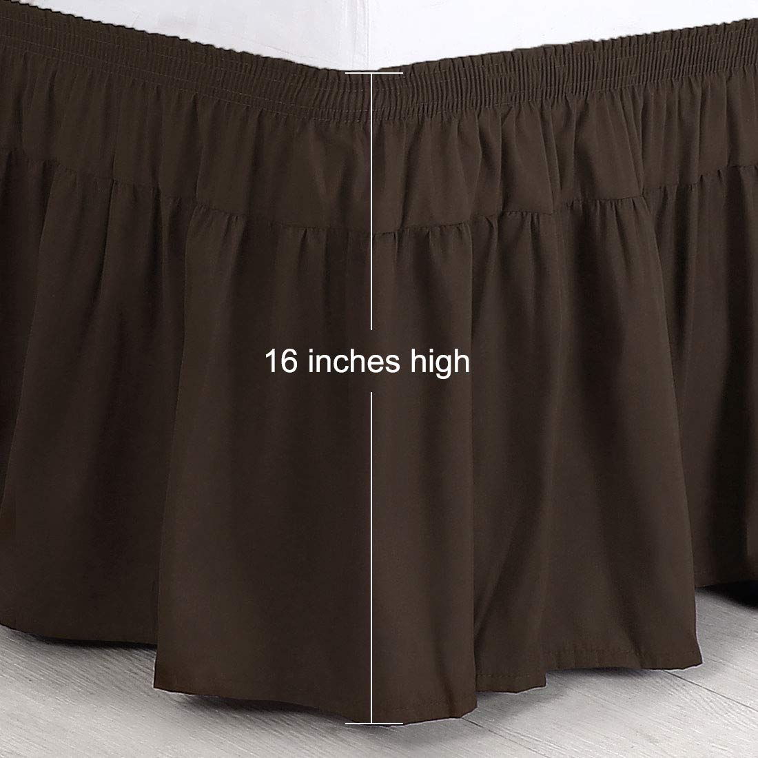 Amazon｜PiccoCasa ベッドスカート ポリエステル 無地 北欧