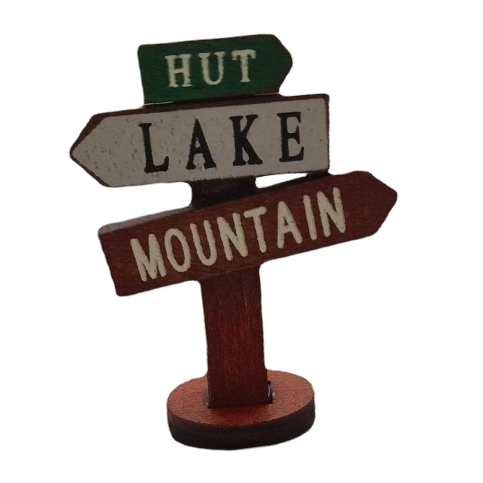 5 Cartelli Stradali In Miniatura In Legno - 7x4,6 Cm Per Giardini Fatati, Case Delle Bambole