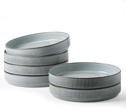 Richmount Star Bowl Set 6 21 cm Deep Pasta Plate Smoke Blue