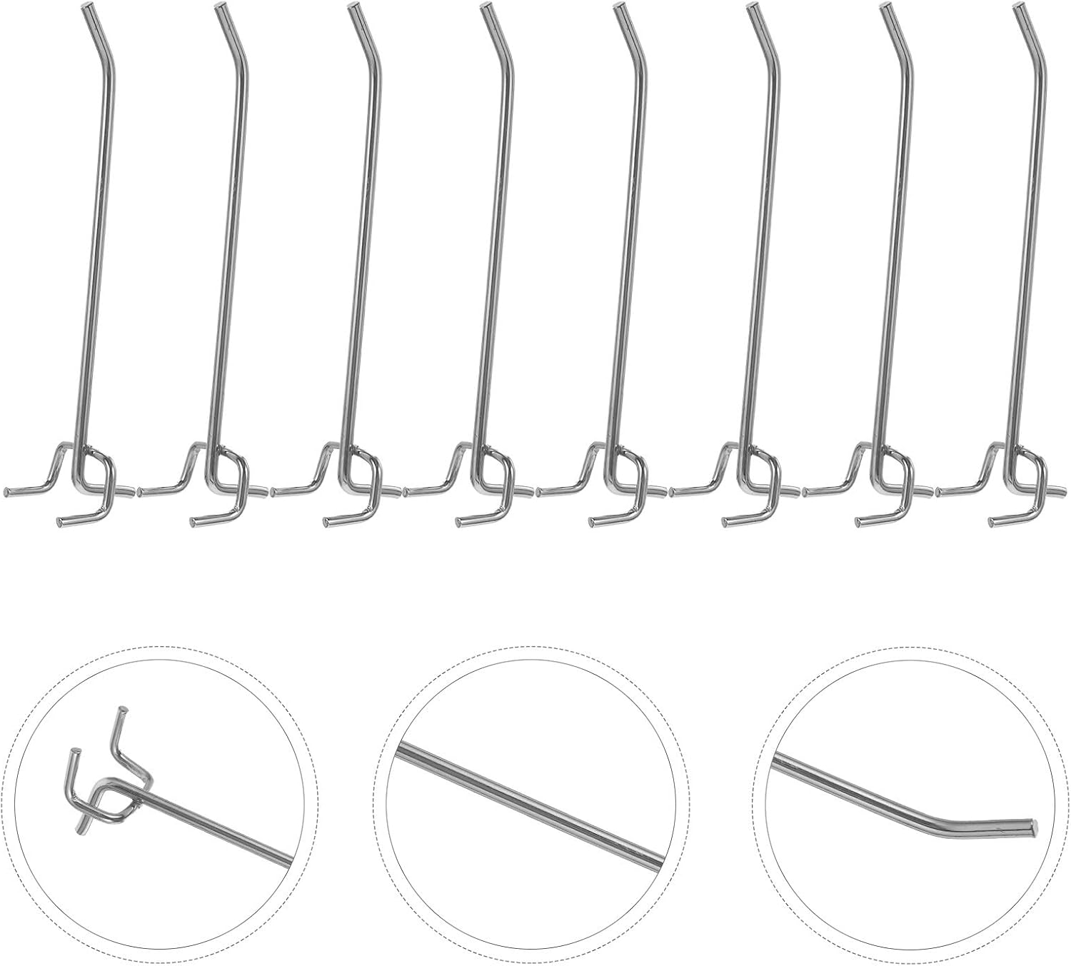 PRETYZOOM 50pcs Pegboard Hooks for Shop Supermarket Shelf Hook Utility Peg for Pegboard Tool Storage Organizer with 4.0mm Thickness Suitable for Industrial and Retail Display