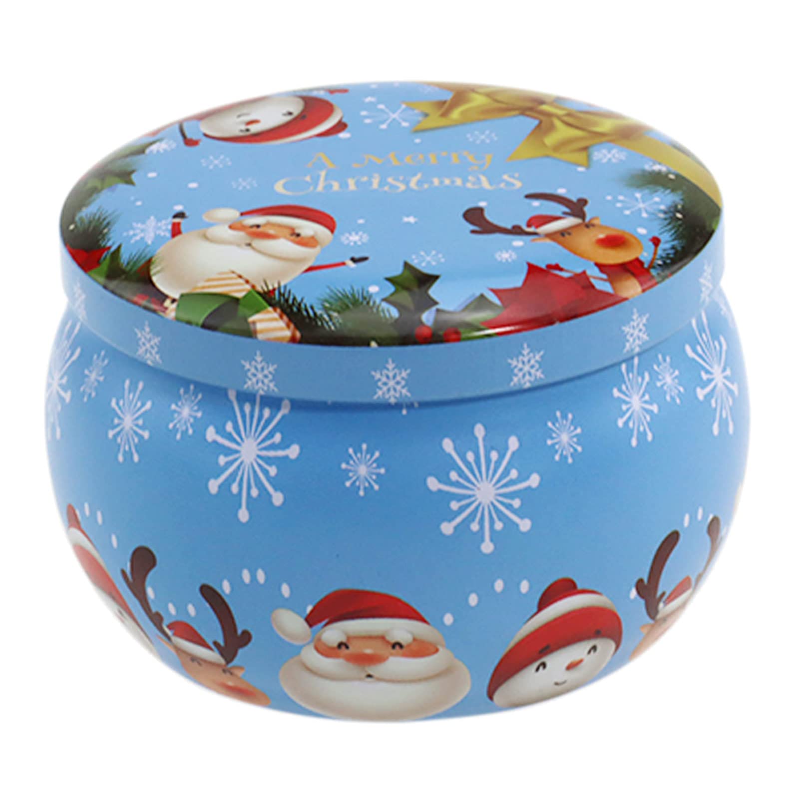 Eladcncmc Blue Candle Tins With Christmas Candle Jars Empty Candle Tins For Making Candle Candle Making Jars