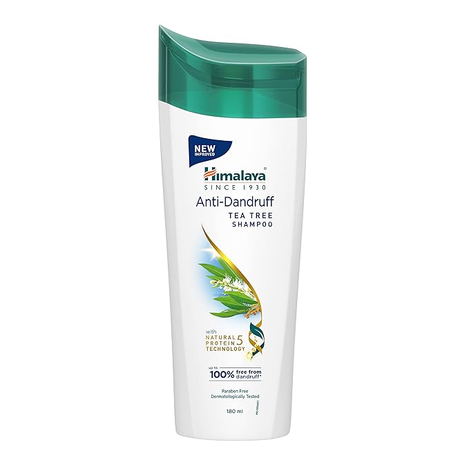 Buy Himalaya Anti-Dandruff Tea Tree Shampoo, Removes up to 100% Dandruff, Soothes Scalp & Nourishes Hair, with Tea Tree oil and Aloe Vera, for men and women, 180ml at Rs. 158