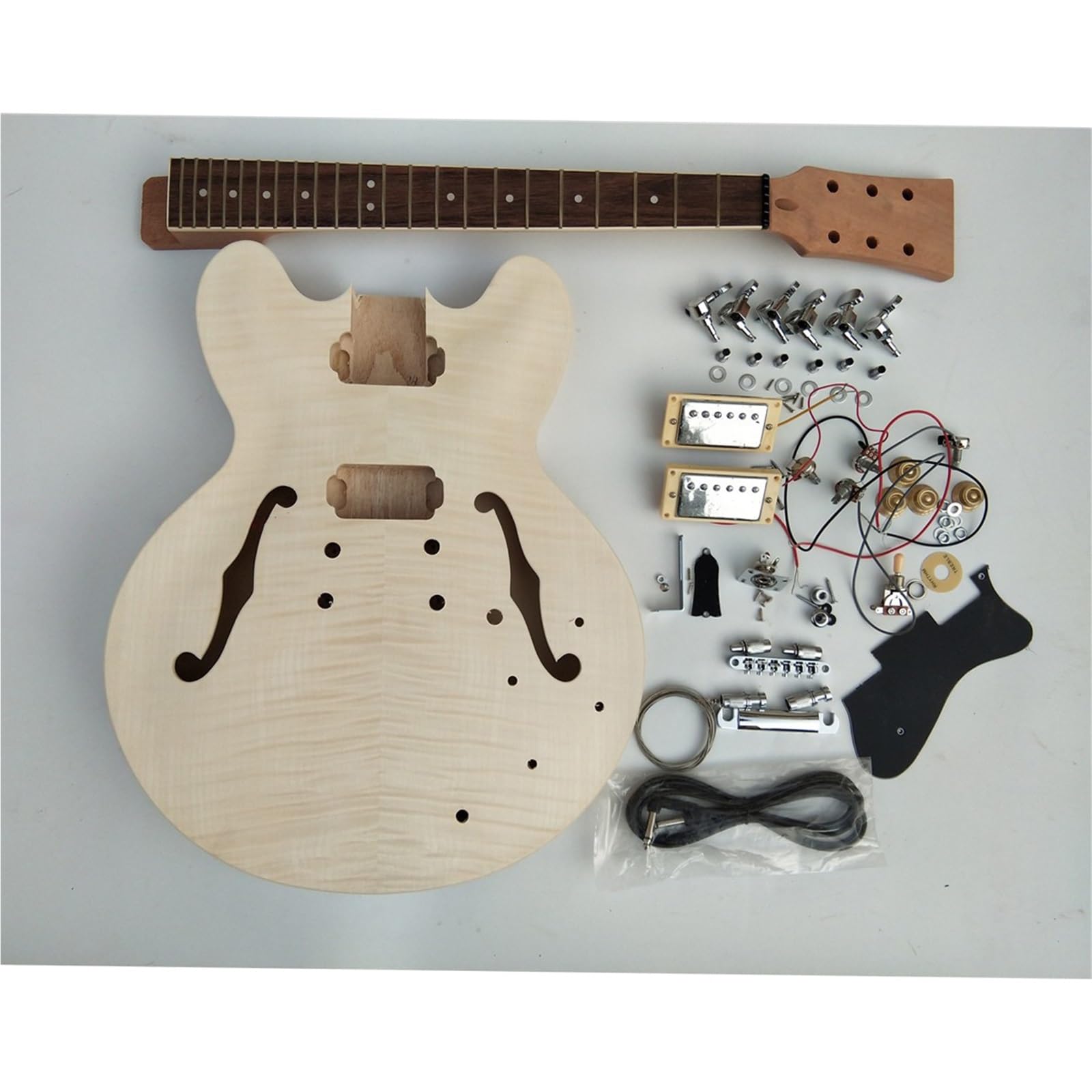 Unfinished Guitar Body The Semi Finished Jazz Electric Guitar Kit Includes The Body Neck And Accessories