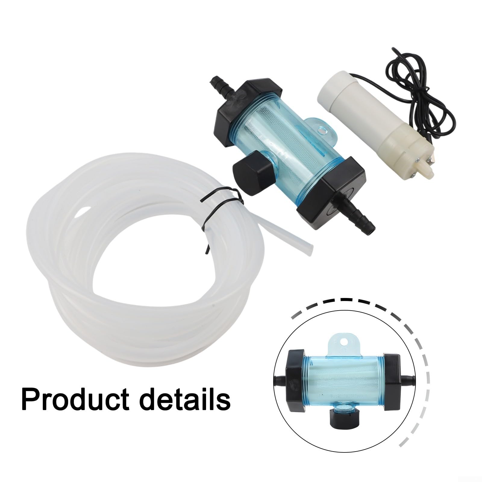 Acuario eléctrico para limpiador GRAVEL Bomba de sifón USB para tanque de peces Cambio de agua Tubo de silicona incluido (3 metros)
