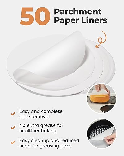 Miniatura 4 de Kootek Juego de 3 moldes para tartas antiadherentes con parte inferior extraíble, 4, 7, 9 pulgadas, moldes redondos para hornear pasteles de queso