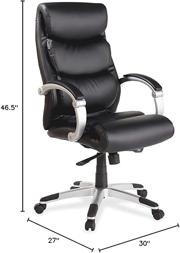 Miniatura 3 de Lorell Silla de respaldo alto de cuero negro reconstituido ejecutivo
