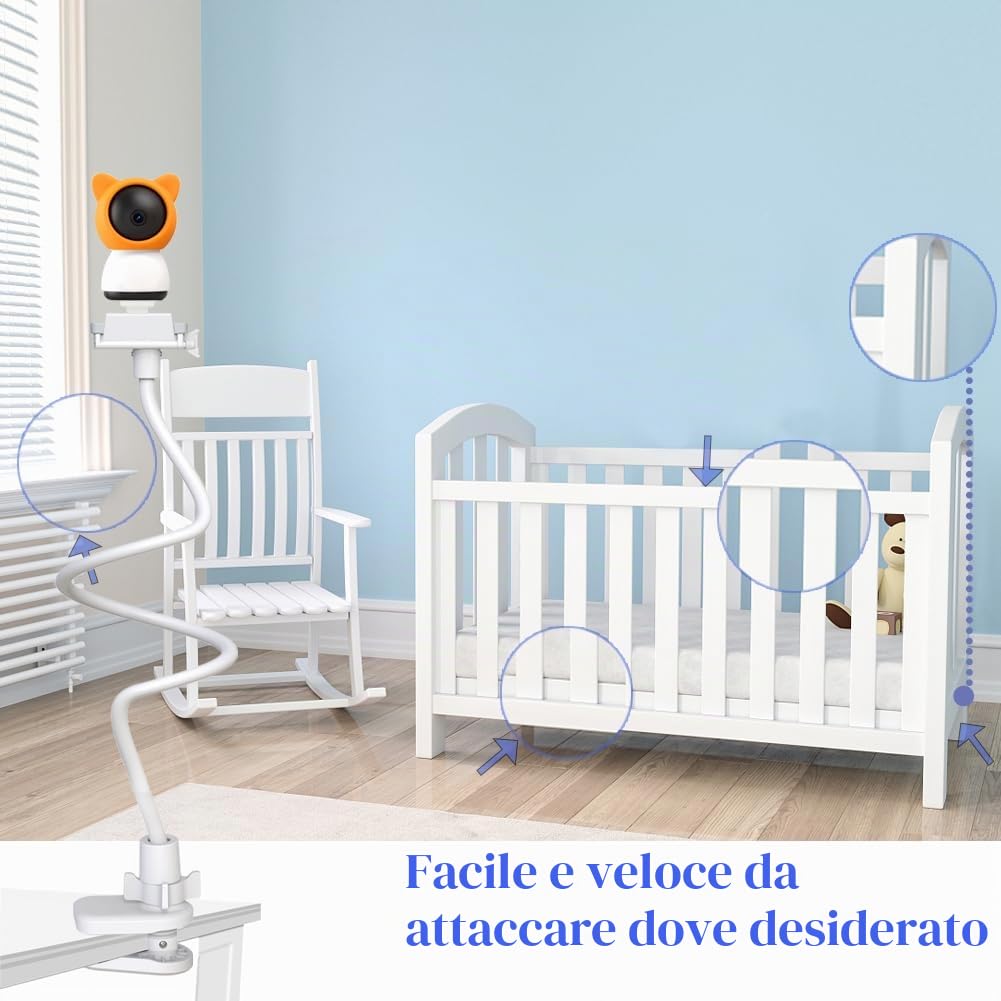 Supporto per baby monitor compatibile con ieGeek/Momcozy//HelloBaby/BOIFUN/GHB/Philips Av/Blemil/Jeeber/Dr.Care