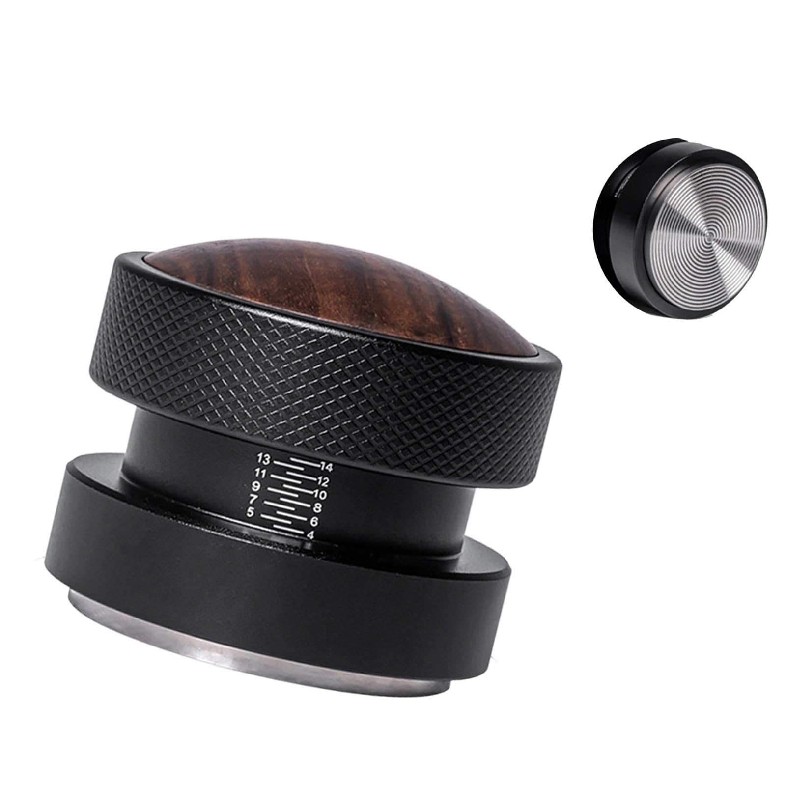 Piceioep Calibrated Espresso Tamper Adjustable Depth Coffee Distributor with Nonslip Handle Coffee Accessories Easy to Use Adjustable Depth Distributor