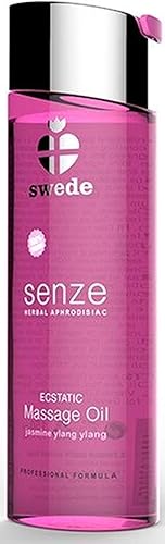 Swede Ecstatic Aceite de masaje erótico para calentamiento, juego previo comestible, afrodisíaco, aromaterapia, aceite de masaje sensual para