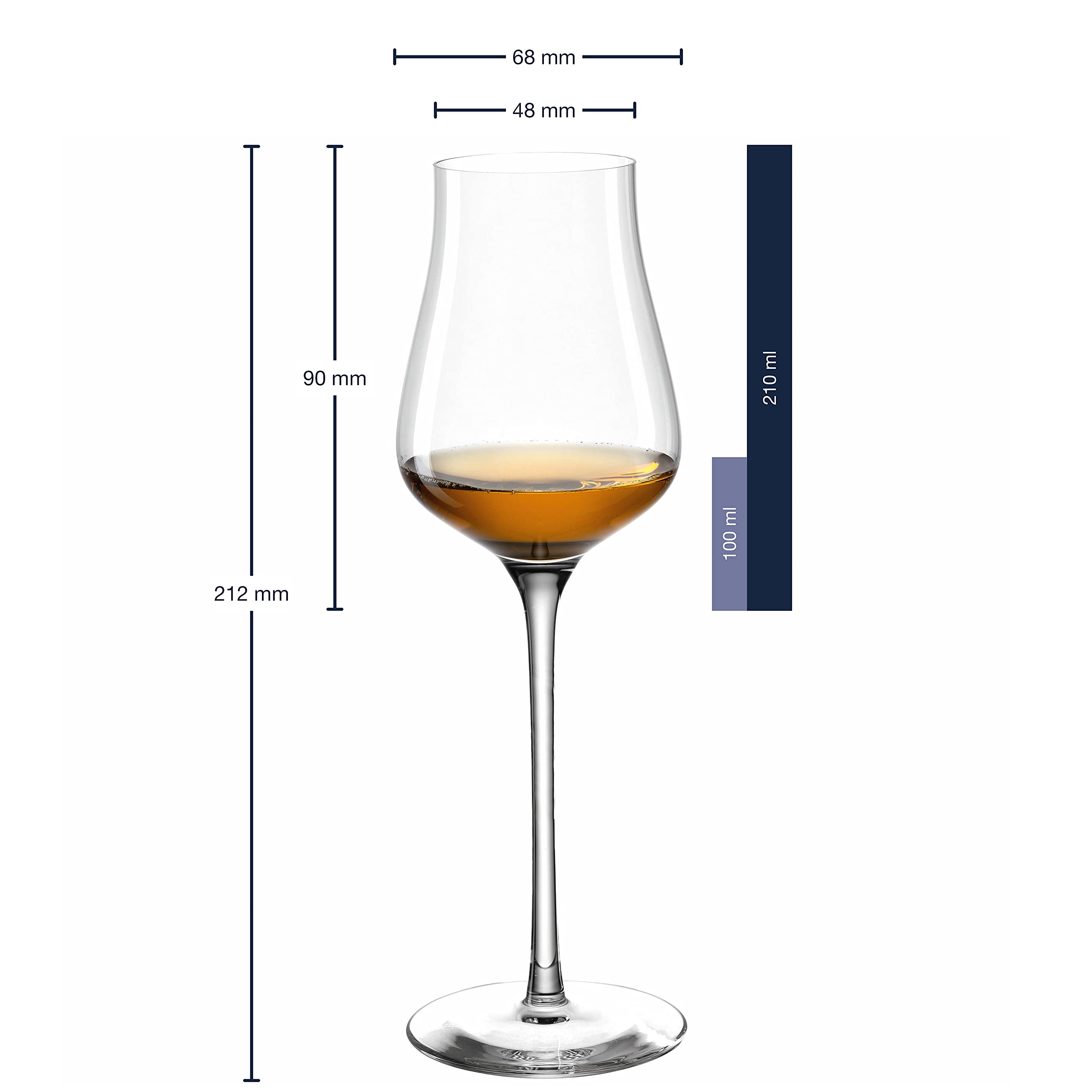 LEONARDO HOME Bicchieri da Grappa, 210 ml, Brunelli, 6 Pezzi, Vetro