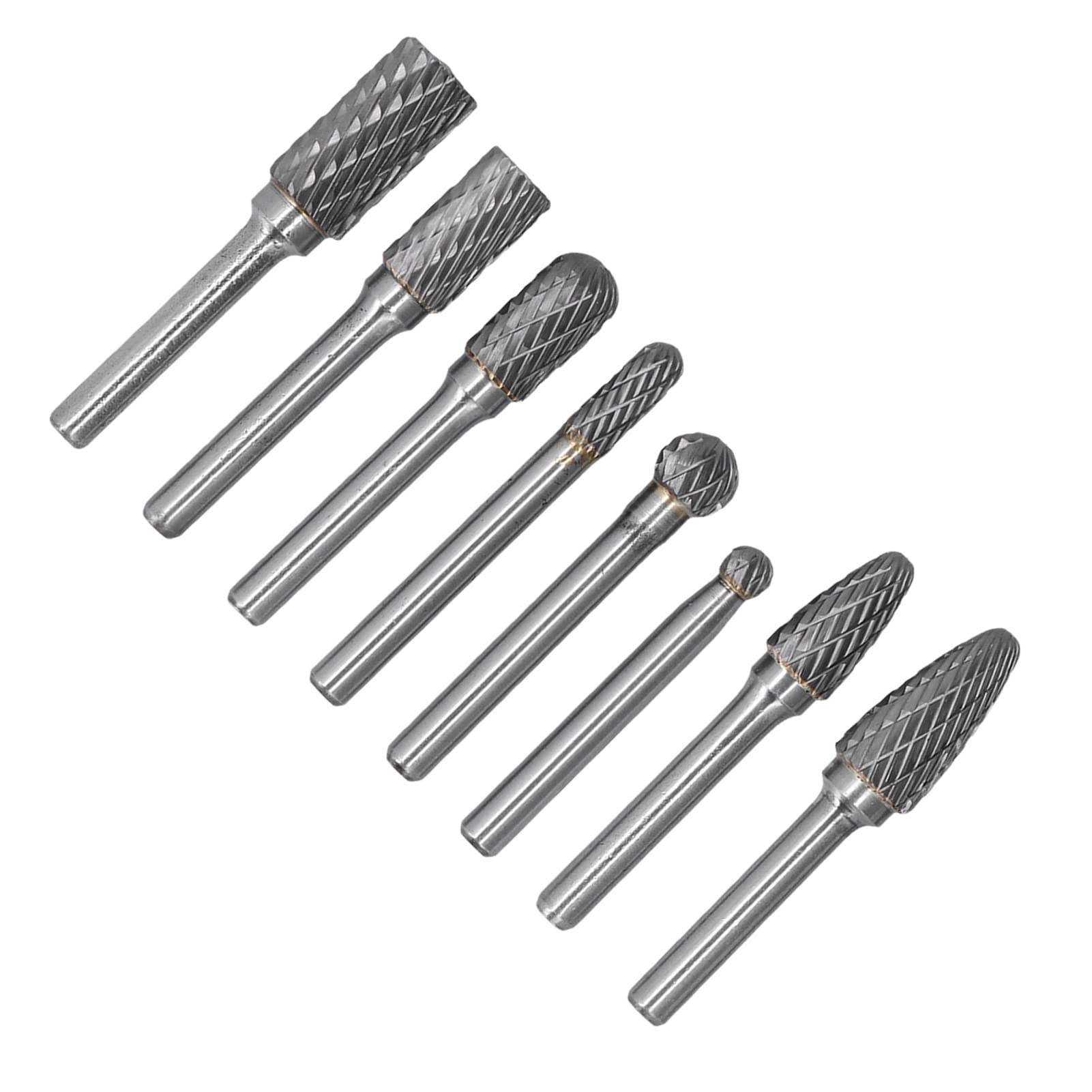 8 Piezas de Fresas de carburo de tungsteno, Juego de limas rotativas de carburo, Fresa rotativa de 6 mm para Tallado de Madera y Trabajo en Metal, Incluye Caja de Almacenamiento