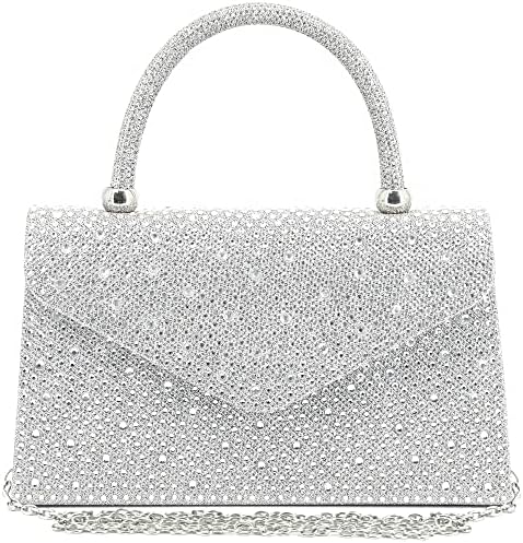 Gabrine Women's Luxury Rhinestone Decor Evening Bag Party Clutches Wedding Purses Cocktail Prom Handbags