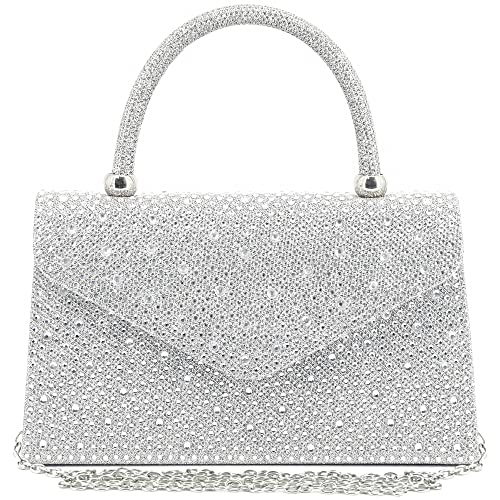 Gabrine Women's Luxury Rhinestone Decor Evening Bag Party Clutches Wedding Purses Cocktail Prom Handbags #TOP3