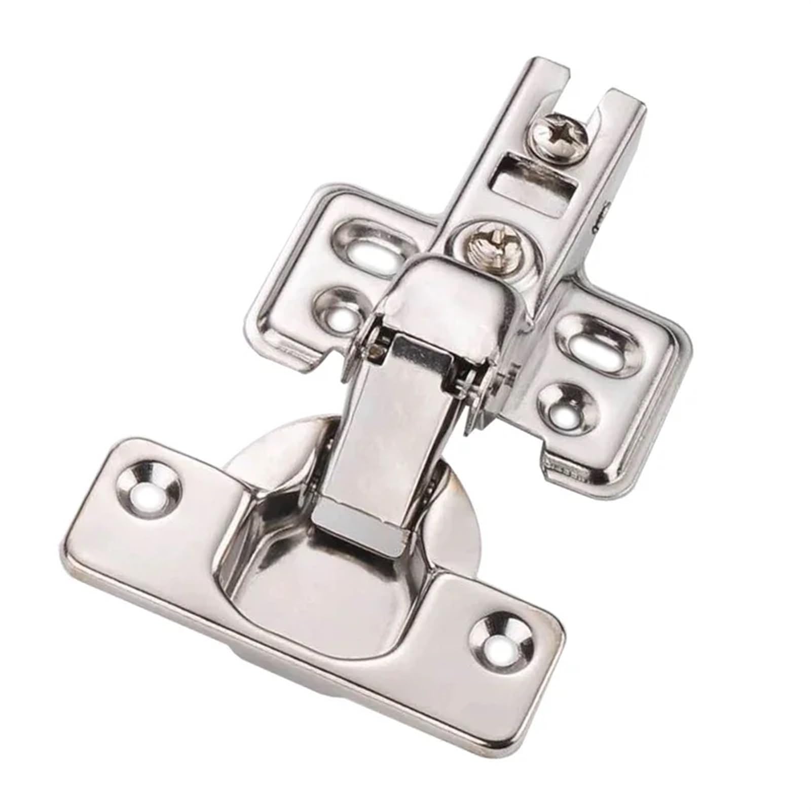 10-teiliges Scharnierset aus Edelstahl, hydraulisches Schranktürscharnier, Dämpferpuffer, sanftes, leises Schließen, for alle Küchenschrankmöbel Für Schrank Möbel Schranktür
