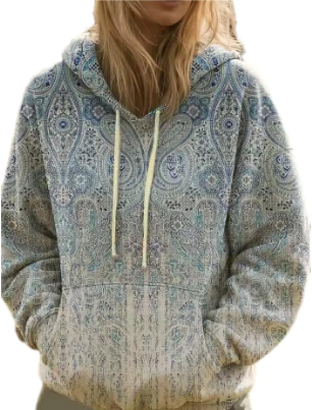 OSCORP Women’s Oversized Printed Hoodie – Casual Drawstring Pullover with Pocket