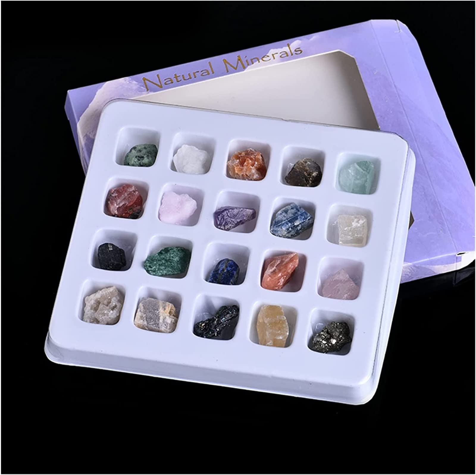 Natural rock crystal jewelry et minéraux en set de 20 pièces créatives