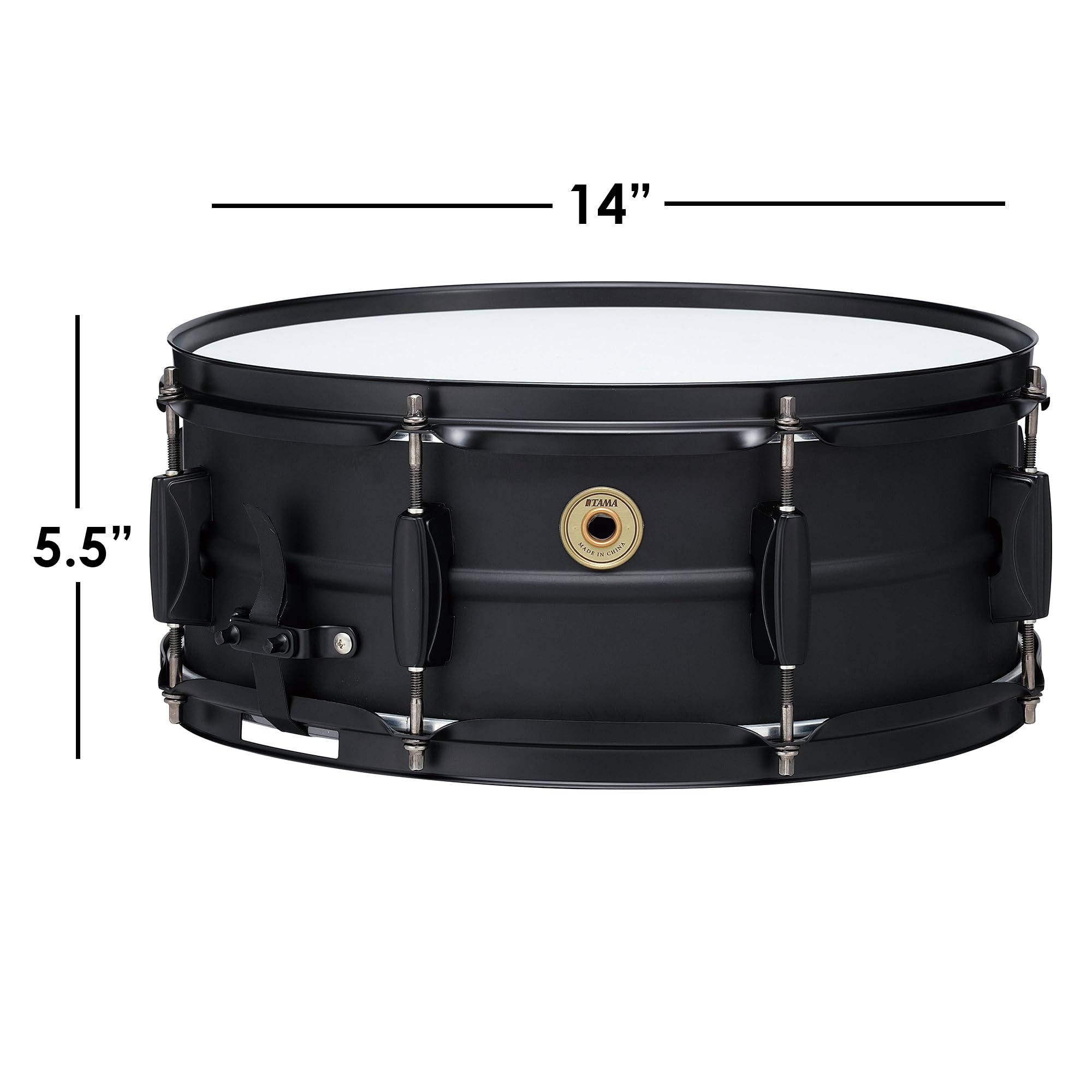 TAMA Metalworks Black Steel Snaredrum – 14" x 5,5" Matte Black (BST1455BK)