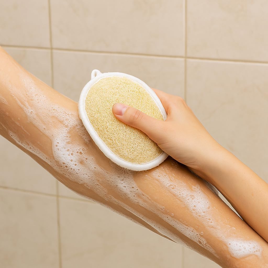 Bucha de Banho Vegetal Natural – Limpeza Suave e Eficaz para Todos os Tipos de Pele