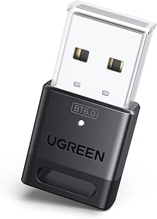 UGREEN Bluetooth 6.0 USB Adapter for PC - Plug & Play Dongle EDR/BLE, Connects 5 Devices: Headphones, Keyboard, Mouse, Speakers (Windows 11/10/8.1)