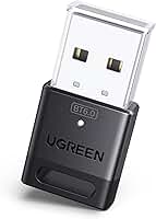 UGREEN Adaptador USB Bluetooth para PC, receptor Dongle Bluetooth 6.0 EDR & BLE, Plug & Play para Windows 11/10/8.1, para fone de ouvido/teclado/mouse/alto-falantes/impressora