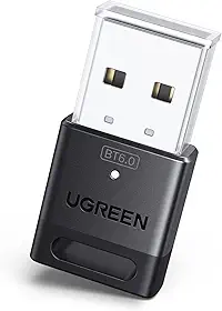 UGREEN Adaptador USB Bluetooth para PC, receptor Dongle Bluetooth 6.0 EDR & BLE, Plug & Play para Windows 11/10/8.1, para fone de ouvido/teclado/mouse/alto-falantes/impressora