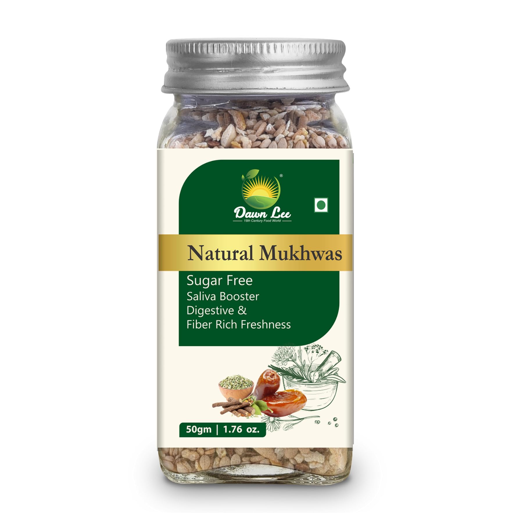 Dawn Lee Natural Mukhwas 75g | Sugar-Free Digestive Mouth Freshener | Natural Saunf Mix Seeds | After Meal Freshener | Crunchy & Aromatic Mukwas Kids Friendly Healthy After Meal Mouth Freshener-image-19
