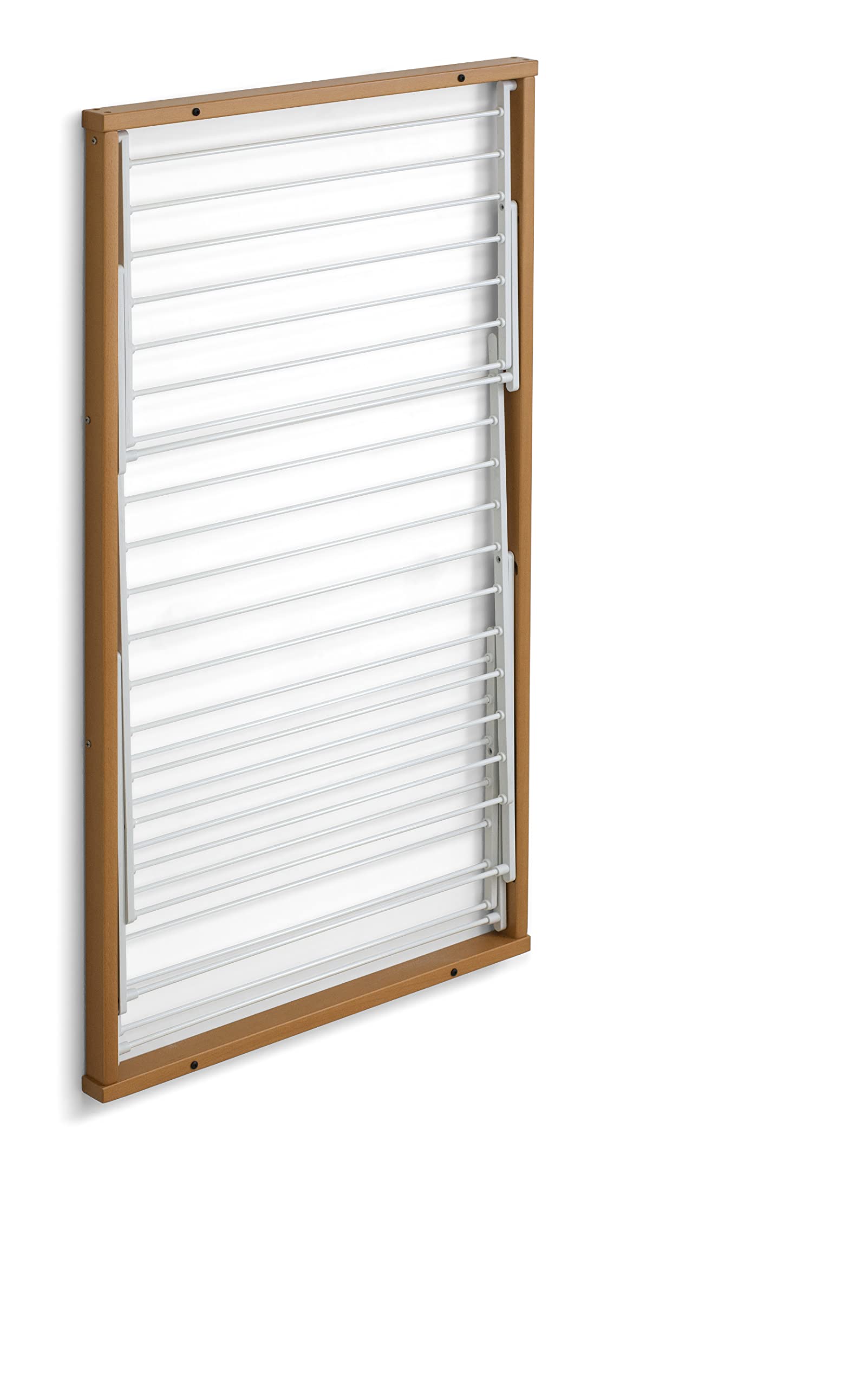 Arredamenti Italia Tendedero de Pared Karim, Madera – Cerrable – 16 m tendedero Extensible – Acabado Cereza Ar-It el corazón de la Madera