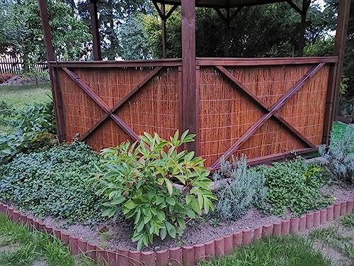 Ogrodzenia Wiklinowe Weidenmatte 90 x 300 cm - Balkon Sichtschutz - Zaun Garten aus Holz - Sichtschutz Garten - Windschutz & Sonnenschutz - Schattenspender